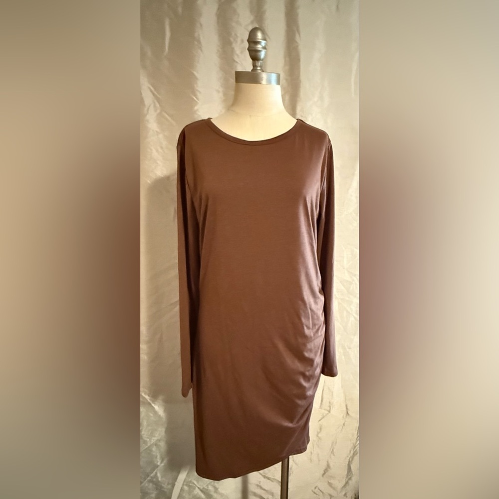 New Brown Long Sleeve Dress - SZ XL